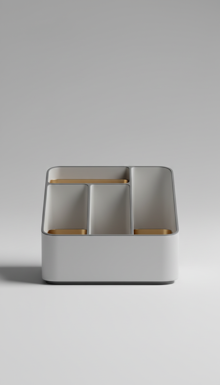 Matte-Finish Utility Caddy with Dividers